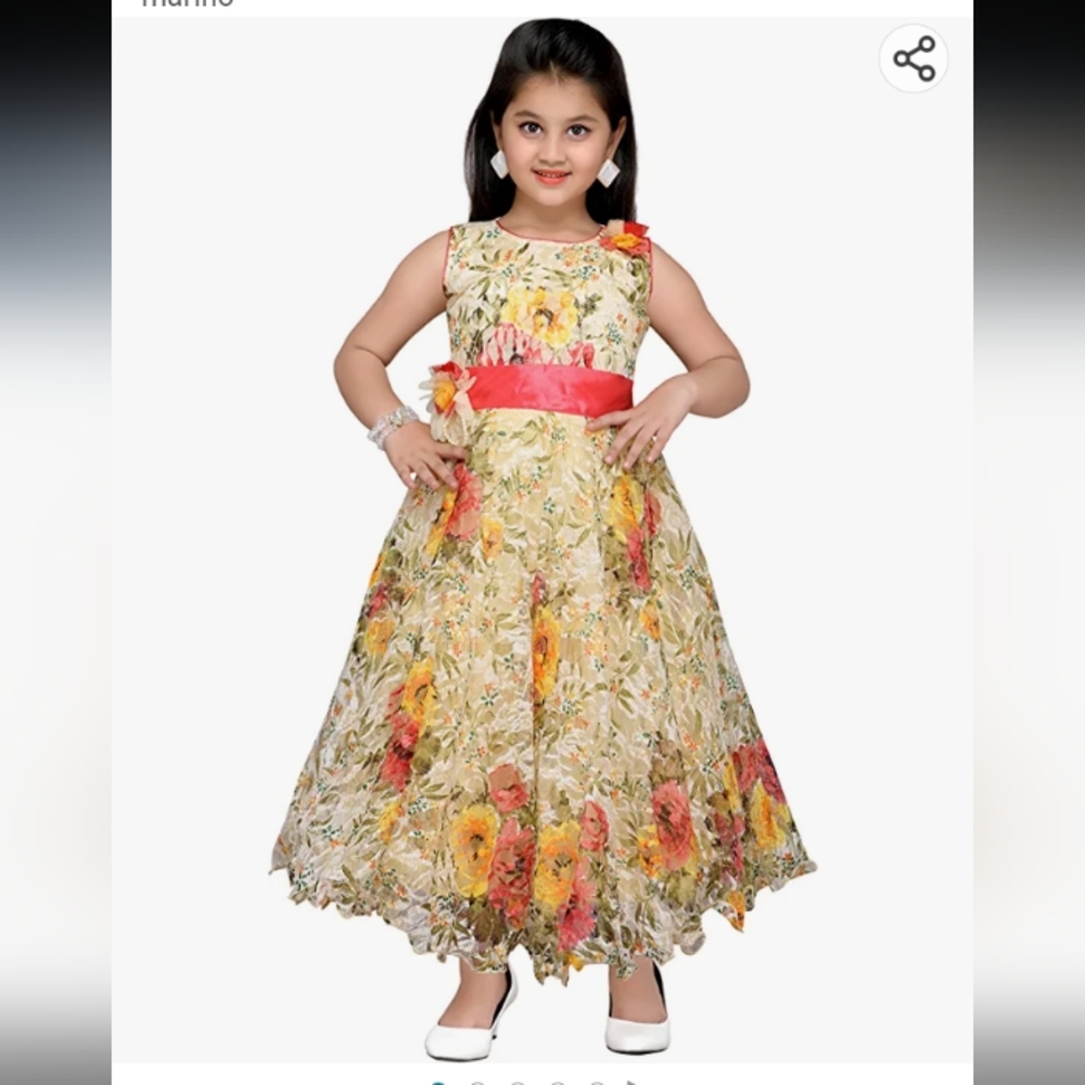 ADIVA Girl's Indian Party Wear Gown For Kids Big Dress Size 40